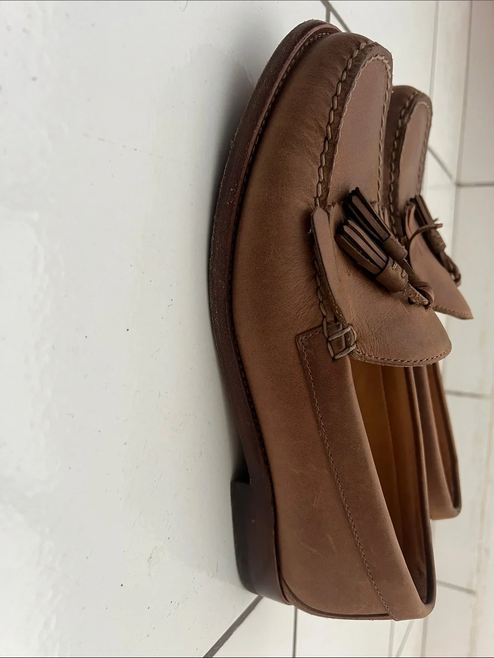Brooks Brothers Chestnut Leather Tassel Loafers
